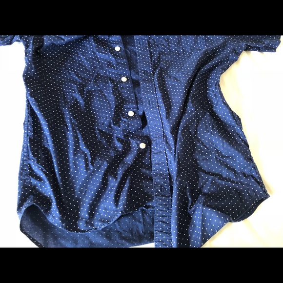 Men’s blue shirt polka dots - Picture 2 of 2